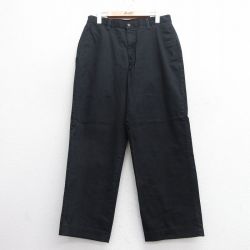 W32★古着 ドッカーズ パンツ メンズ コットン 黒 ブラック 25may17 中古 ボトムス ロング