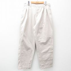 W33★古着 パンツ メンズ コットン ベージュ カーキ 25may20 中古 ボトムス ロング