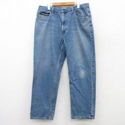 【50%OFF】W37★古着 エルエルビーン LLBEAN ジーンズ メンズ 00年代 00s ヒゲ コットン 紺 ネイビー デニム 25may20 中古 ボトムス ジーパン Gパン ロング パンツ