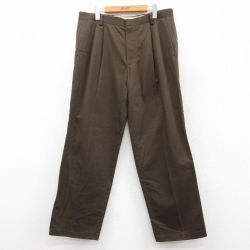 W35★古着 ドッカーズ パンツ メンズ コットン 茶 ブラウン 25may20 中古 ボトムス ロング