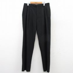 W34★古着 JOS A BANK スラックス パンツ メンズ 黒 ブラック 25may20 中古 ボトムス ロング