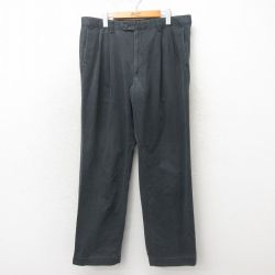 【50%OFF】W37★古着 ドッカーズ パンツ メンズ コットン 黒 ブラック 25may20 中古 ボトムス ロング