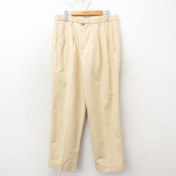 【50%OFF】W33★古着 ドッカーズ スラックス パンツ メンズ ベージュ カーキ 25may20 中古 ボトムス ロング