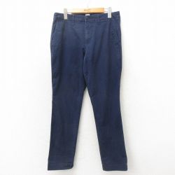 W32★古着 ギャップ GAP パンツ メンズ 紺 ネイビー 25may20 中古 ボトムス ロング
