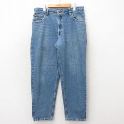 【50%OFF】W35★古着 カーハート Carhartt ジーンズ メンズ コットン 紺 ネイビー デニム 25may21 中古 ボトムス ジーパン Gパン ロング パンツ