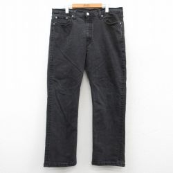 W40★古着 リーバイス Levis 514 ジーンズ メンズ 大きいサイズ 黒 ブラック デニム 25may21 中古 ボトムス ジーパン Gパン ロング パンツ