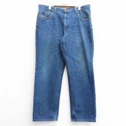 【50%OFF】W38★古着 エルエルビーン LLBEAN ジーンズ メンズ 00年代 00s ヒゲ コットン 紺 ネイビー デニム 25may21 中古 ボトムス ジーパン Gパン ロング パンツ