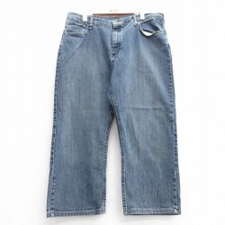 W38★古着 ラングラー Wrangler ジーンズ メンズ 紺 ネイビー デニム 25may21 中古 ボトムス ジーパン Gパン ロング パンツ