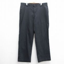 W42★古着 ディッキーズ Dickies ワーク パンツ メンズ 874 黒 ブラック 25may21 中古 ボトムス ロング