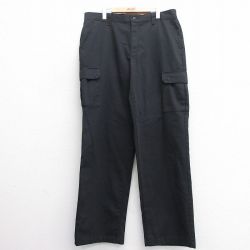 W38★古着 レッドキャップ ワーク カーゴ パンツ メンズ 黒 ブラック 25may21 中古 ボトムス ロング