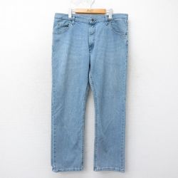 【20%OFF】W38★古着 ラングラー Wrangler ジーンズ メンズ 紺 ネイビー デニム 25may22 中古 ボトムス ジーパン Gパン ロング パンツ