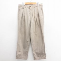 W35★古着 ドッカーズ チノ パンツ チノパン メンズ 90年代 90s コットン USA製 ベージュ カーキ 【spe】 25may27 中古 ボトムス ロング