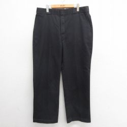 W38★古着 ディッキーズ Dickies ワーク パンツ メンズ 00年代 00s 874 黒 ブラック 25may27 中古 ボトムス ロング