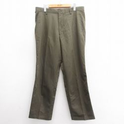 W36★古着 ドッカーズ パンツ メンズ 濃緑 グリーン 25may27 中古 ボトムス ロング