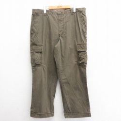 W38★古着 ドッカーズ カーゴ パンツ メンズ コットン 濃緑 グリーン 25may27 中古 ボトムス ロング