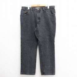 【50%OFF】W37★古着 リー Lee ジーンズ メンズ 黒 ブラック デニム 25may27 中古 ボトムス ジーパン Gパン ロング パンツ