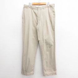 【20%OFF】W35★古着 ラルフローレン Ralph Lauren ブランド チノ パンツ チノパン メンズ 90年代 90s コットン ベージュ カーキ 25may27 中古 ボトムス ロング