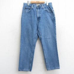 【20%OFF】W32★古着 エルエルビーン LLBEAN ジーンズ メンズ 00年代 00s コットン 紺 ネイビー デニム 25may28 中古 ボトムス ジーパン Gパン ロング パンツ