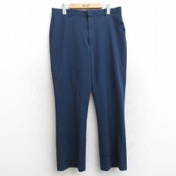【50%OFF】W34★古着 スラックス パンツ メンズ 80年代 80s USA製 タロン 紺 ネイビー 25may28 中古 ボトムス ロング
