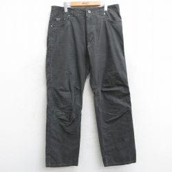 W37★古着 クール KUHL パンツ メンズ 黒 ブラック 25may28 中古 ボトムス ロング