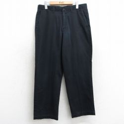 W34★古着 ドッカーズ パンツ メンズ コットン 濃紺 ネイビー 25may28 中古 ボトムス ロング