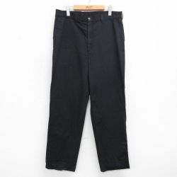 【50%OFF】W36★古着 パンツ メンズ コットン 黒 ブラック 25may29 中古 ボトムス ロング