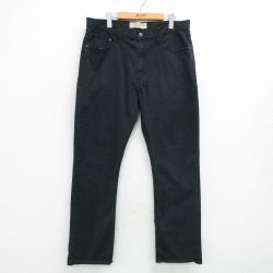 W36★古着 ラングラー Wrangler パンツ メンズ 黒 ブラック 25may29 中古 ボトムス ロング