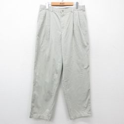 【50%OFF】W33★古着 パンツ メンズ 80年代 80s コットン タロン 薄グレー 【spe】 25may31 中古 ボトムス ロング