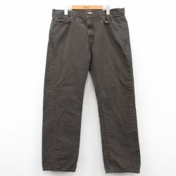W37★古着 ドッカーズ パンツ メンズ コットン こげ茶 ブラウン 25may31 中古 ボトムス ロング