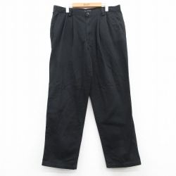 W36★古着 ドッカーズ パンツ メンズ コットン 黒 ブラック 25jun02 中古 ボトムス ロング