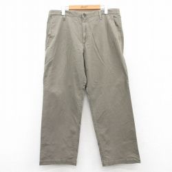 W36★古着 ドッカーズ パンツ メンズ ワンポイントロゴ ベージュ系 カーキ 25jun02 中古 ボトムス ロング