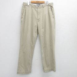 W36★古着 ラルフローレン Ralph Lauren ブランド チノ パンツ チノパン メンズ 90年代 90s コットン ベージュ カーキ 25jun04 中古 ボトムス ロング