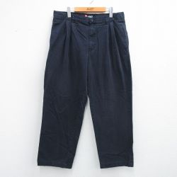 【50%OFF】W36★古着 チャップス チノ パンツ チノパン メンズ 90年代 90s コットン 濃紺 ネイビー 25jun04 中古 ボトムス ロング