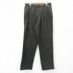 【50%OFF】W34★古着 バナナリパブリック BANANA REPUBLIC パンツ メンズ 00年代 00s SMITH FIELD コットン 濃緑 グリーン 25jun05 中古 ボトムス ロング