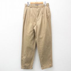 W30★古着 ラルフローレン Ralph Lauren ブランド チノ パンツ チノパン メンズ 90年代 90s コットン ベージュ カーキ 25jun05 中古 ボトムス ロング