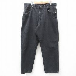 W37★古着 ラングラー Wrangler ジーンズ メンズ 00年代 00s 黒 ブラック デニム 【spe】 25jun05 中古 ボトムス ジーパン Gパン ロング パンツ
