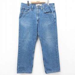 W36★古着 リー Lee ジーンズ メンズ コットン 紺 ネイビー デニム 25jun05 中古 ボトムス ジーパン Gパン ロング パンツ