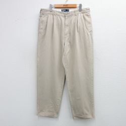 W36★古着 ラルフローレン Ralph Lauren ブランド チノ パンツ チノパン メンズ 90年代 90s HAMMOND コットン ベージュ カーキ 25jun11 中古 ボトムス ロング