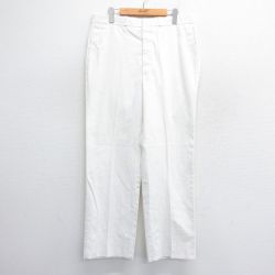 W36★古着 パンツ メンズ 80年代 80s USA製 白 ホワイト 25jun14 中古 ボトムス ロング