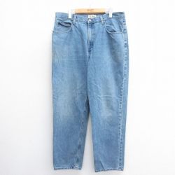 【50%OFF】W37★古着 エルエルビーン LLBEAN ジーンズ メンズ コットン 紺 ネイビー デニム 25jun16 中古 ボトムス ジーパン Gパン ロング パンツ