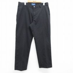 W34★古着 リー Lee パンツ メンズ 黒 ブラック 25jun16 中古 ボトムス ロング