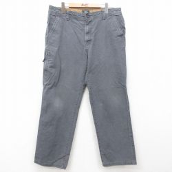 W36★古着 G.HBASS パンツ メンズ ダック地 グレー 25jun16 中古 ボトムス ロング
