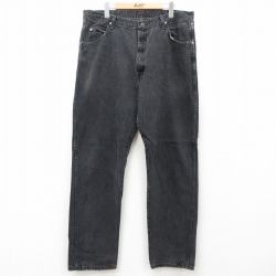 【50%OFF】W36★古着 ラングラー Wrangler ジーンズ メンズ 00年代 00s 黒 ブラック デニム 【spe】 25jun16 中古 ボトムス ジーパン Gパン ロング パンツ