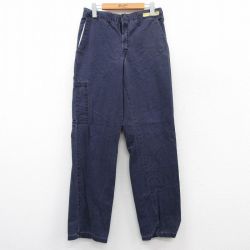 【50%OFF】W29★古着 パンツ メンズ 90年代 90s USA製 濃紺 ネイビー 25jun16 中古 ボトムス ロング