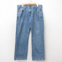 W35★古着 リーバイス Levis 569 ジーンズ メンズ コットン 紺 ネイビー デニム 25jun16 中古 ボトムス ジーパン Gパン ロング パンツ