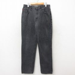 W33★古着 ビューグルボーイ ジーンズ メンズ コットン 黒 ブラック デニム 25jun16 中古 ボトムス ジーパン Gパン ロング パンツ