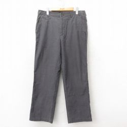 W35★古着 カルバンクライン Calvin Klein パンツ メンズ コットン グレー 25jun16 中古 ボトムス ロング