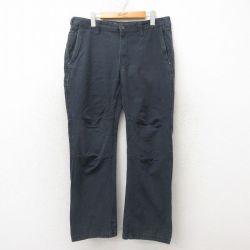 W35★古着 エディーバウアー パンツ メンズ ダック地 黒 ブラック 25jun16 中古 ボトムス ロング