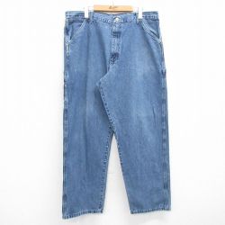 W38★古着 ラングラー Wrangler ペインター パンツ メンズ コットン 紺 ネイビー デニム 25jun17 中古 ボトムス ロング
