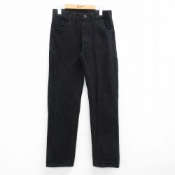 W30★古着 ラスラー ジーンズ メンズ コットン 黒 ブラック デニム 25jun17 中古 ボトムス ジーパン Gパン ロング パンツ